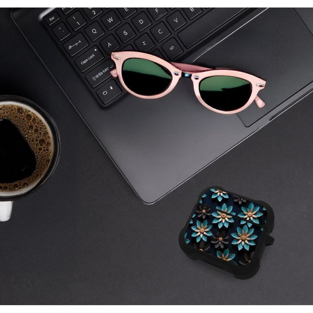 Θήκη Σιλικόνης Sonique 3D Flower Series για AirPods 3 Γαλάζιο
