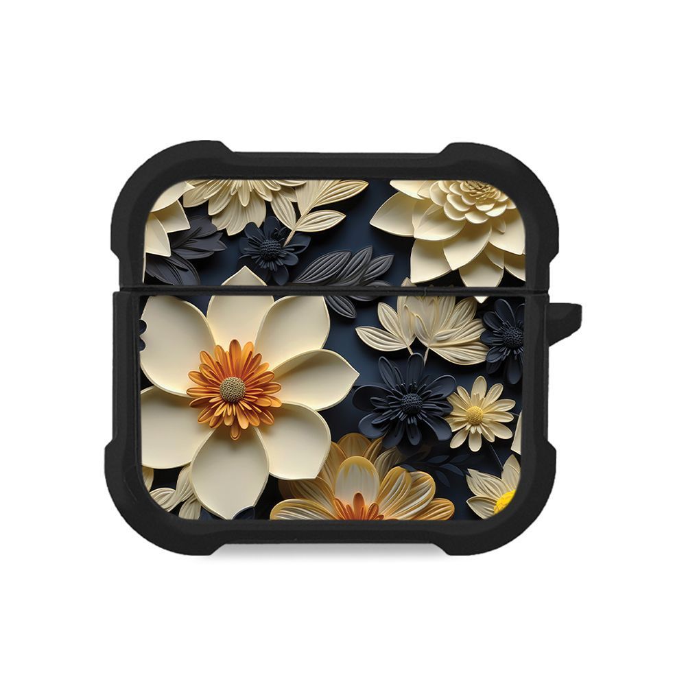 Θήκη Σιλικόνης Sonique 3D Flower Series για AirPods 3 Εκρού