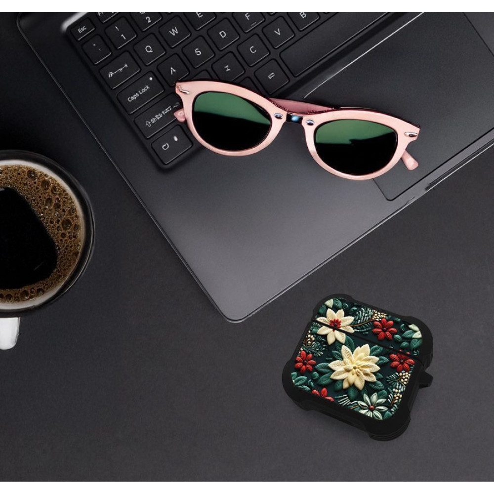Θήκη Σιλικόνης Sonique 3D Flower Series για AirPods 3 Πράσινο