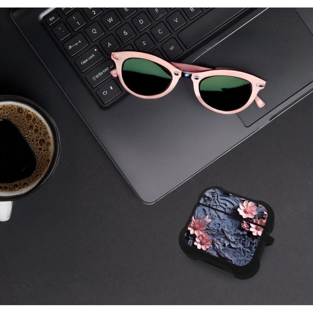 Θήκη Σιλικόνης Sonique 3D Flower Series για AirPods 3 Ροζ 02