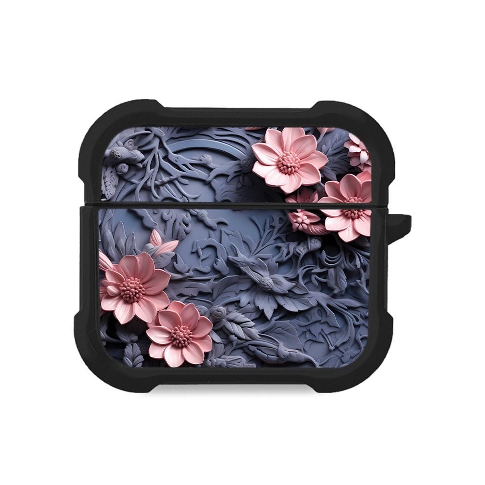 Θήκη Σιλικόνης Sonique 3D Flower Series για AirPods 3 Ροζ 02