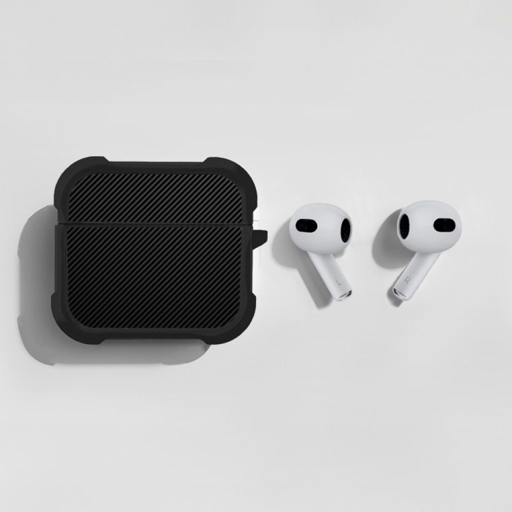 Θήκη Σιλικόνης Sonique Carbon Series για AirPods 3 Μαύρο