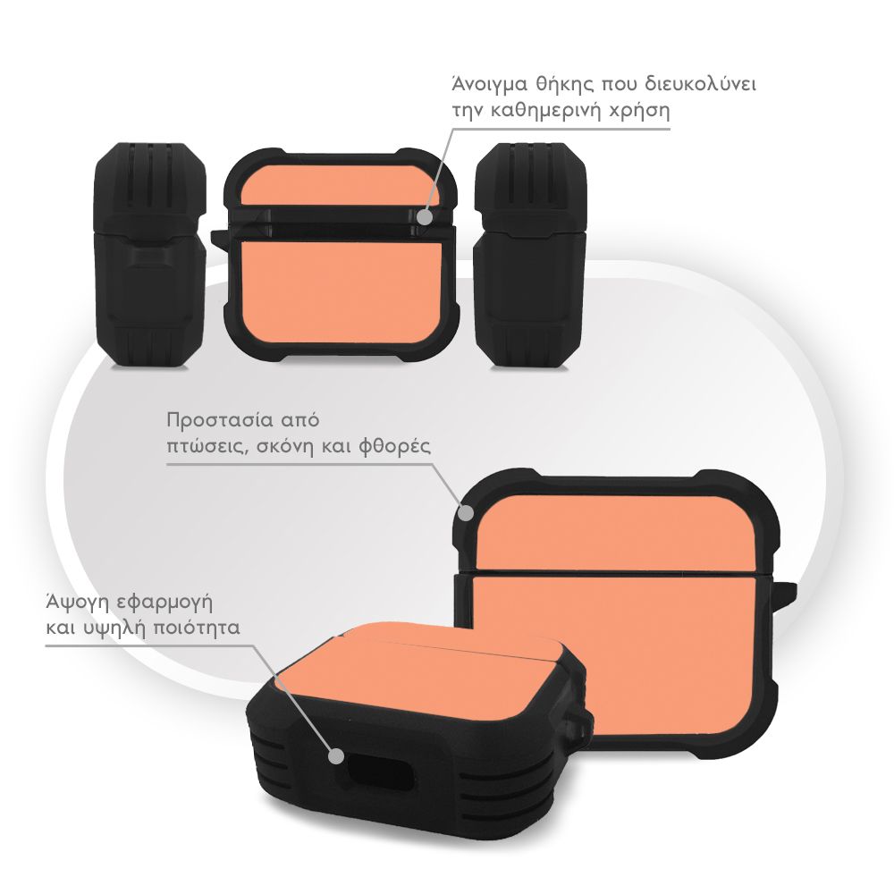 Θήκη Σιλικόνης Sonique ColorBloc Series για AirPods 3 Κοραλί
