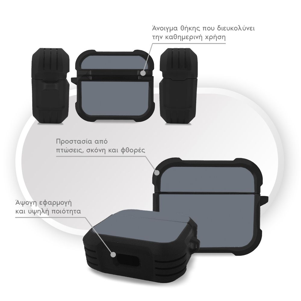 Θήκη Σιλικόνης Sonique ColorBloc Series για AirPods 3 Μπλε Γκρι