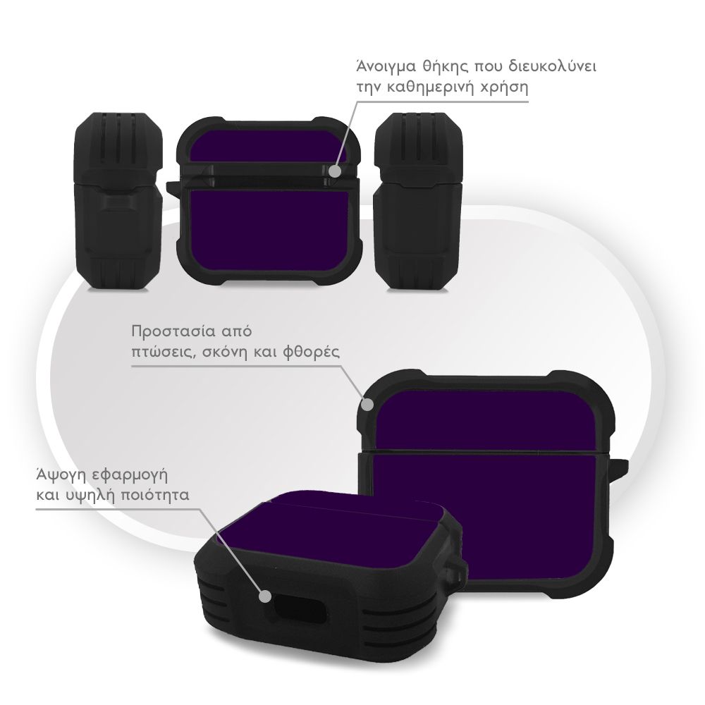 Θήκη Σιλικόνης Sonique ColorBloc Series για AirPods 3 Μωβ