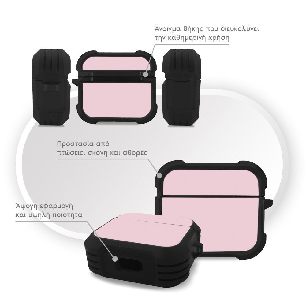 Θήκη Σιλικόνης Sonique ColorBloc Series για AirPods 3 Ροζ Ανοιχτό