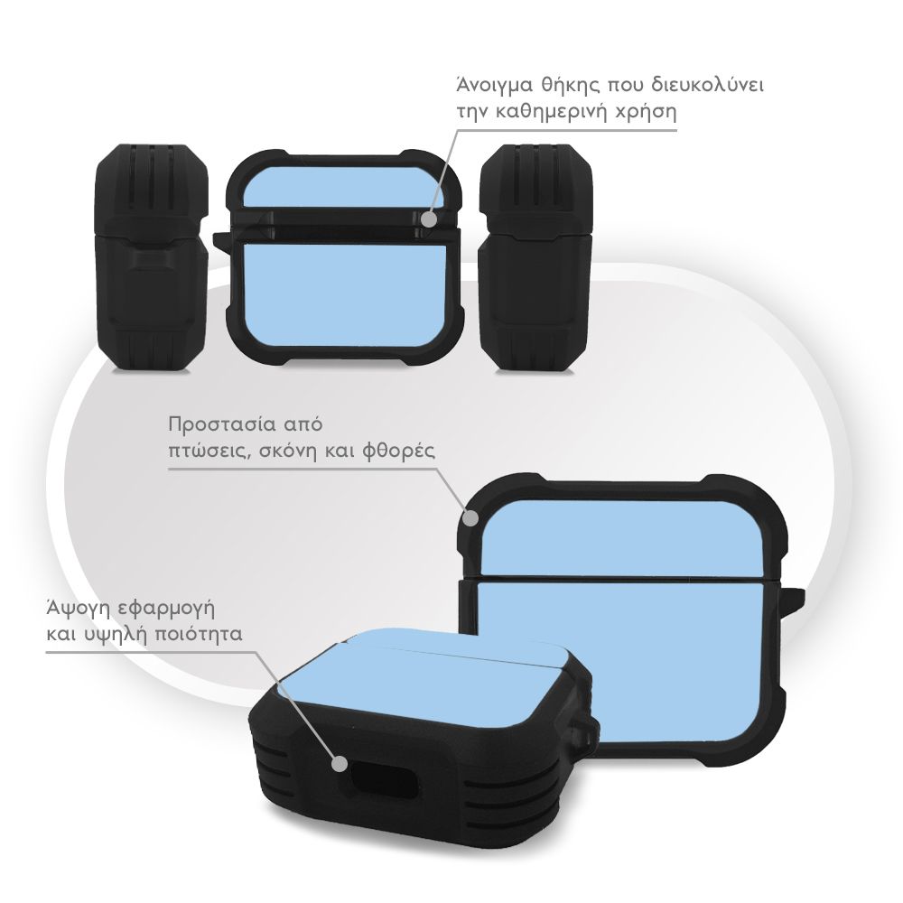 Θήκη Σιλικόνης Sonique ColorBloc Series για AirPods 3 Τιρκουάζ