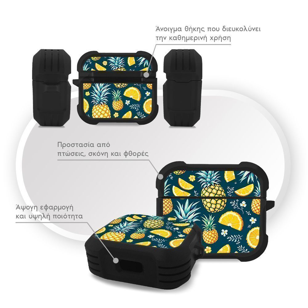 Θήκη Σιλικόνης Sonique Fruit Series για AirPods 3 Ανανάς