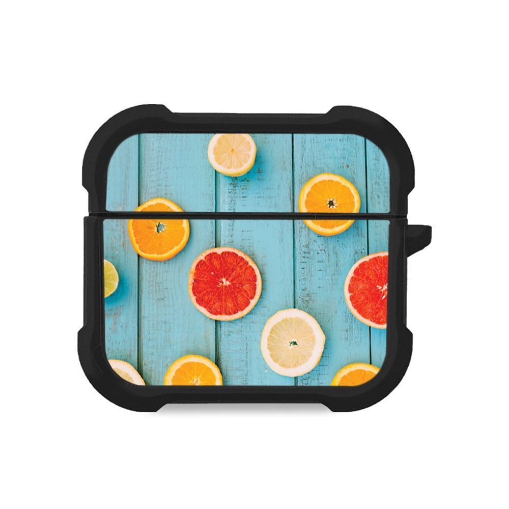 Θήκη Σιλικόνης Sonique Fruit Series για AirPods 3 Γκρέιπφρουτ