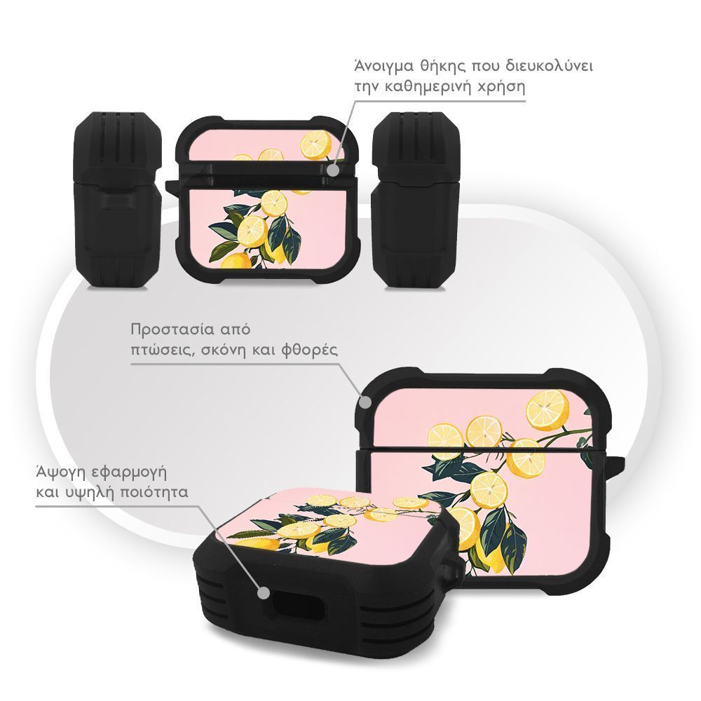 Θήκη Σιλικόνης Sonique Fruit Series για AirPods 3 Λεμόνι