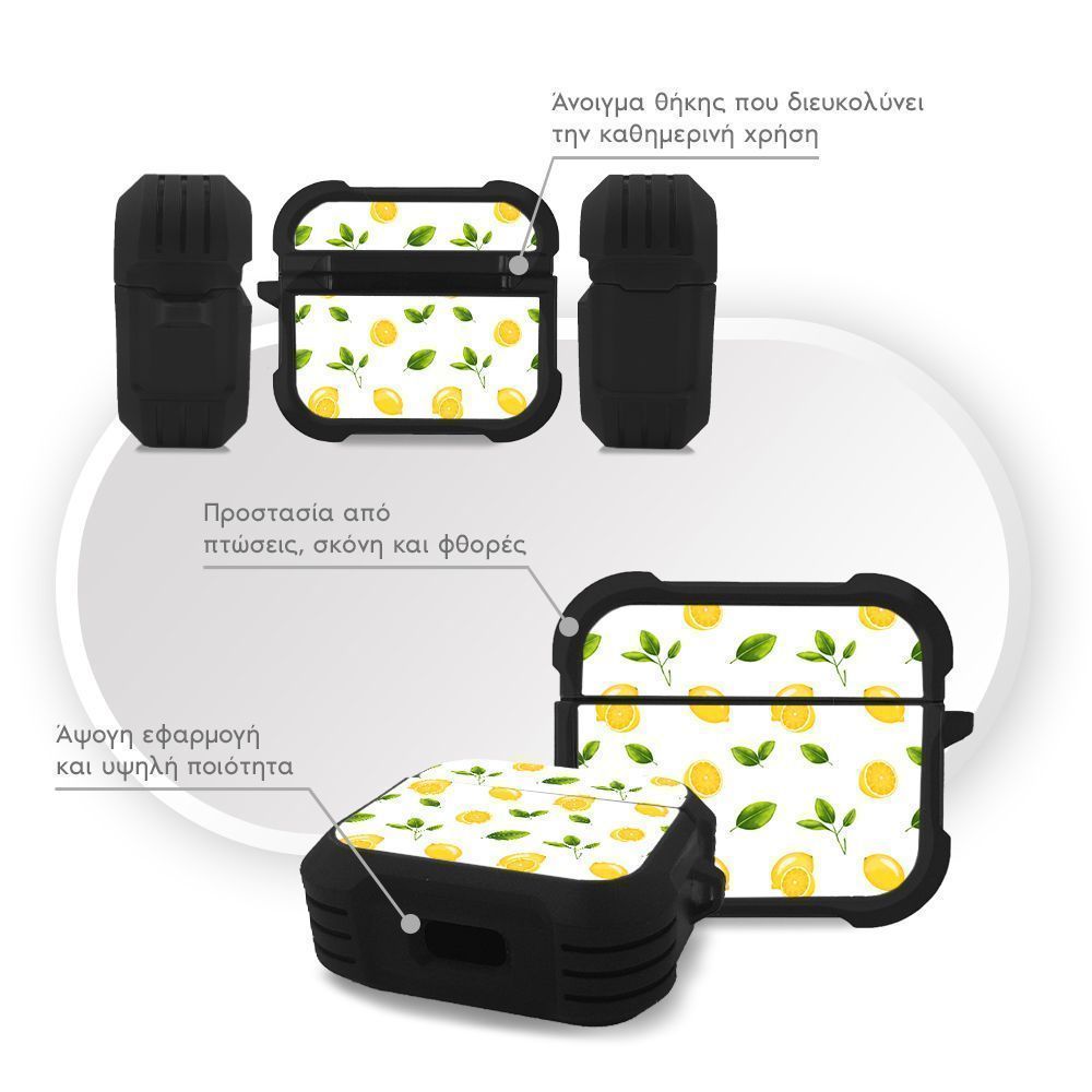 Θήκη Σιλικόνης Sonique Fruit Series για AirPods 3 Λεμόνι 01