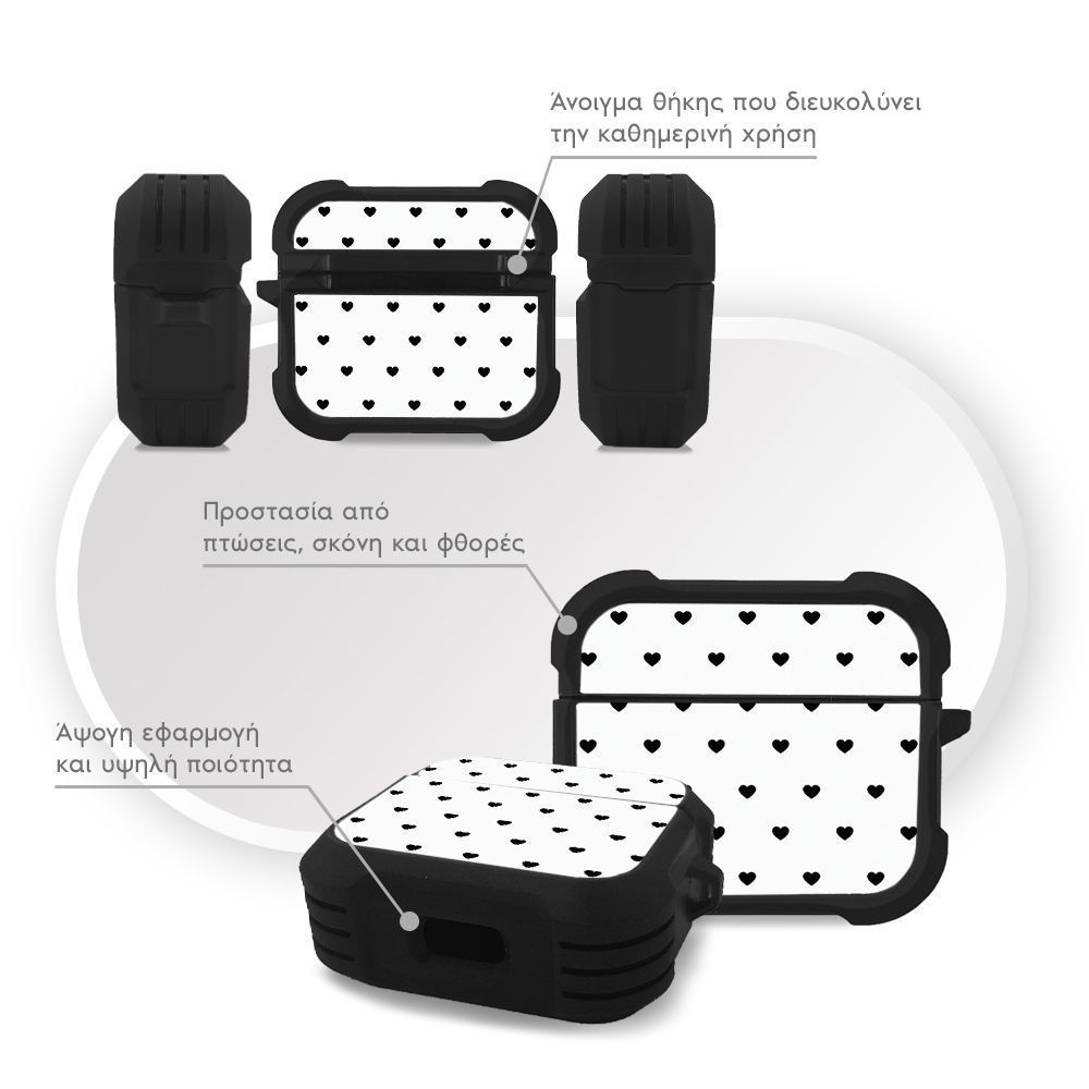 Θήκη Σιλικόνης Sonique Heart Series για AirPods 3 Λευκό