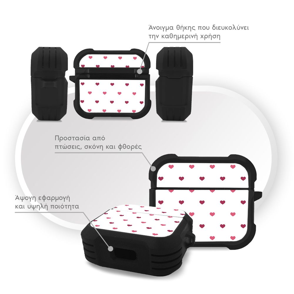 Θήκη Σιλικόνης Sonique Heart Series για AirPods 3 Λευκό 01