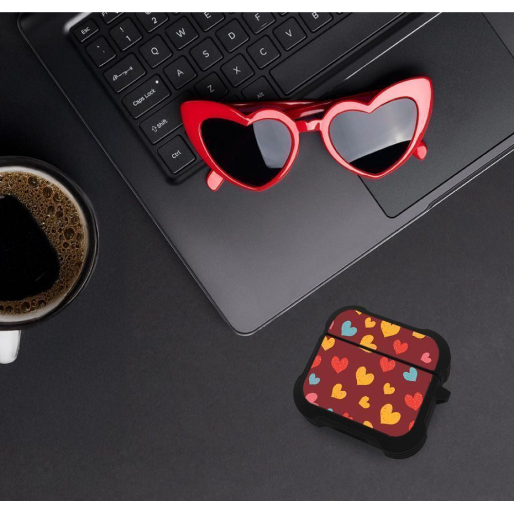 Θήκη Σιλικόνης Sonique Heart Series για AirPods 3 Μπορντώ
