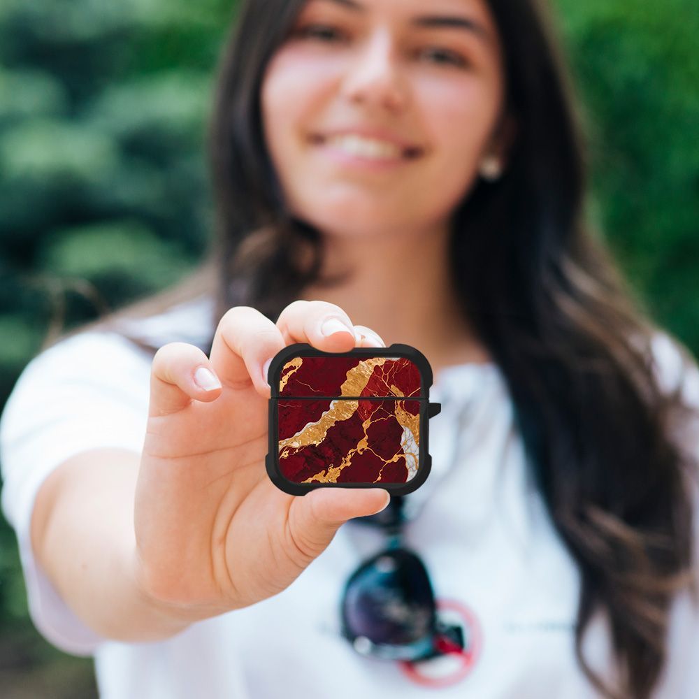 Θήκη Σιλικόνης Sonique Marble Series για AirPods 3 Κόκκινο