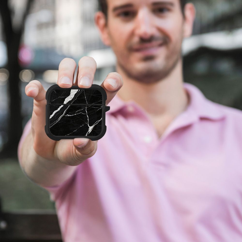 Θήκη Σιλικόνης Sonique Marble Series για AirPods 3 Μαύρο