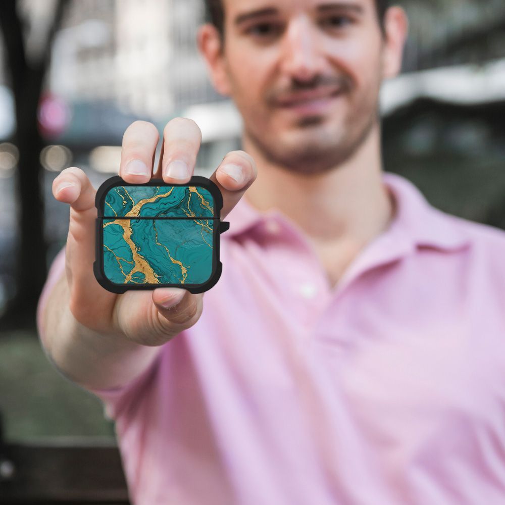Θήκη Σιλικόνης Sonique Marble Series για AirPods 3 Πράσινο