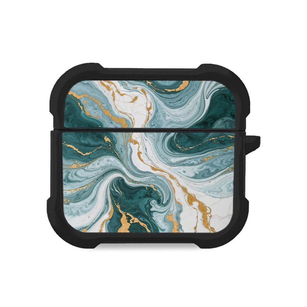 Θήκη Σιλικόνης Sonique Marble Series για AirPods 3 Πράσινο 01