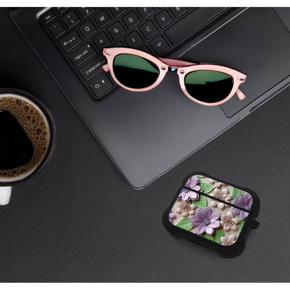 Θήκη Σιλικόνης Sonique 3D Flower Series για AirPods Pro / Pro 2 Βιολετί