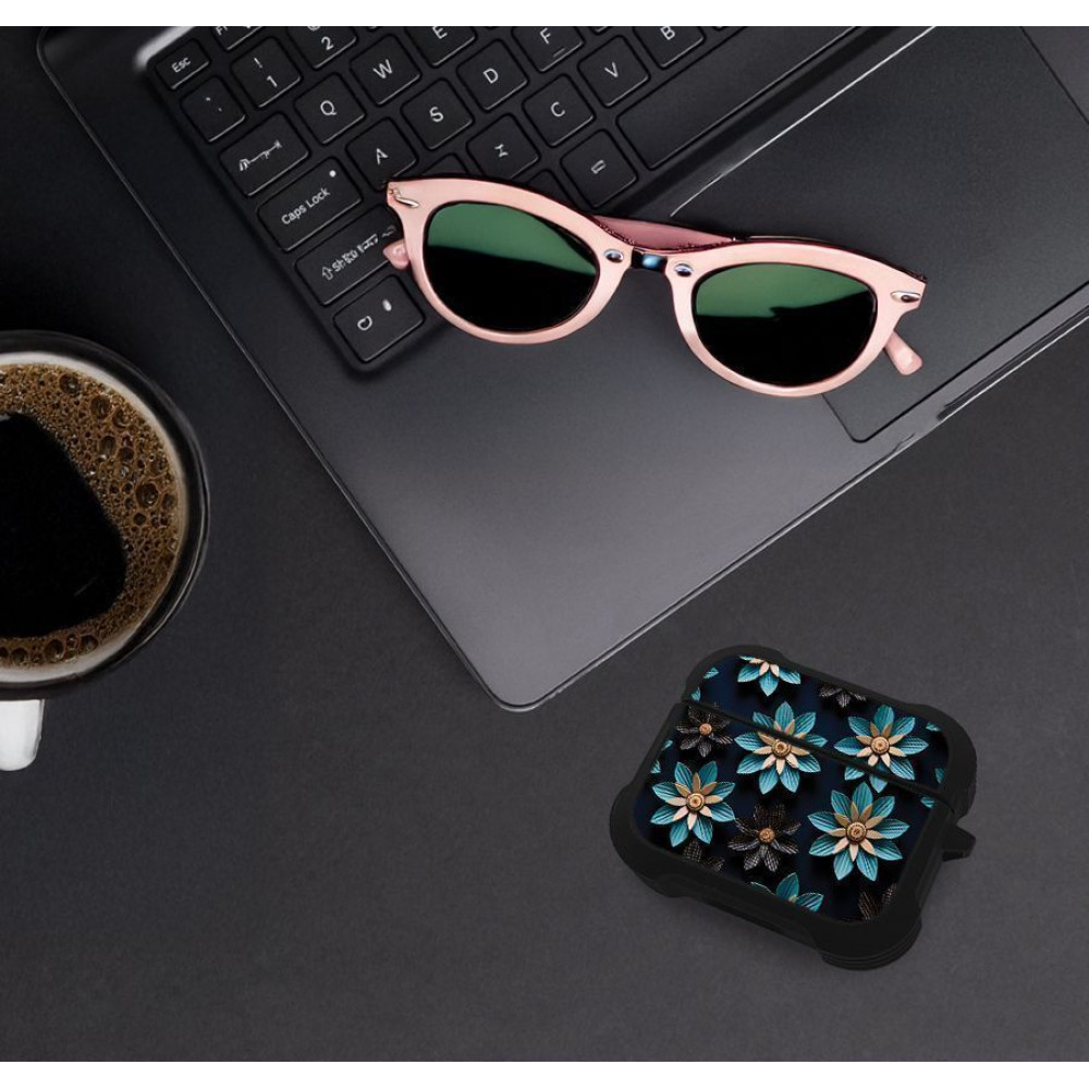 Θήκη Σιλικόνης Sonique 3D Flower Series για AirPods Pro / Pro 2 Γαλάζιο