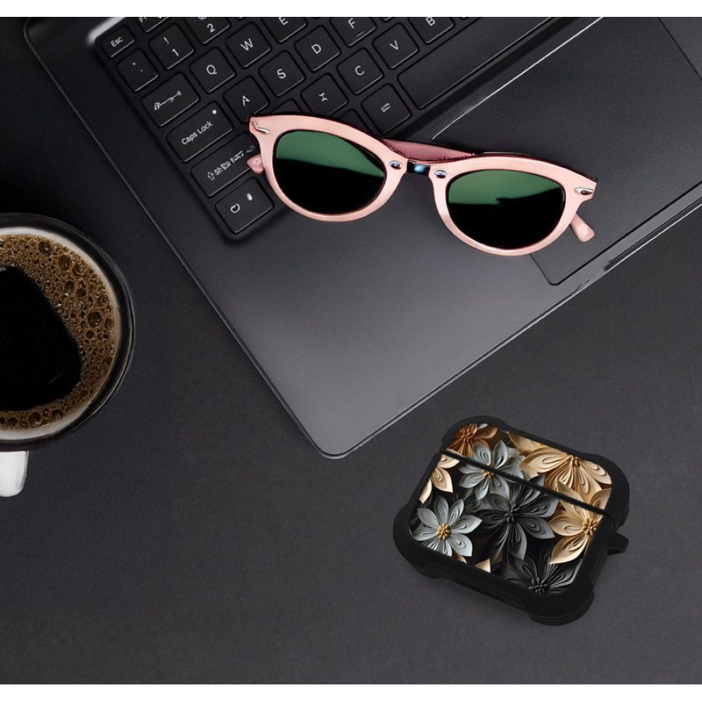Θήκη Σιλικόνης Sonique 3D Flower Series για AirPods Pro / Pro 2 Γκρι