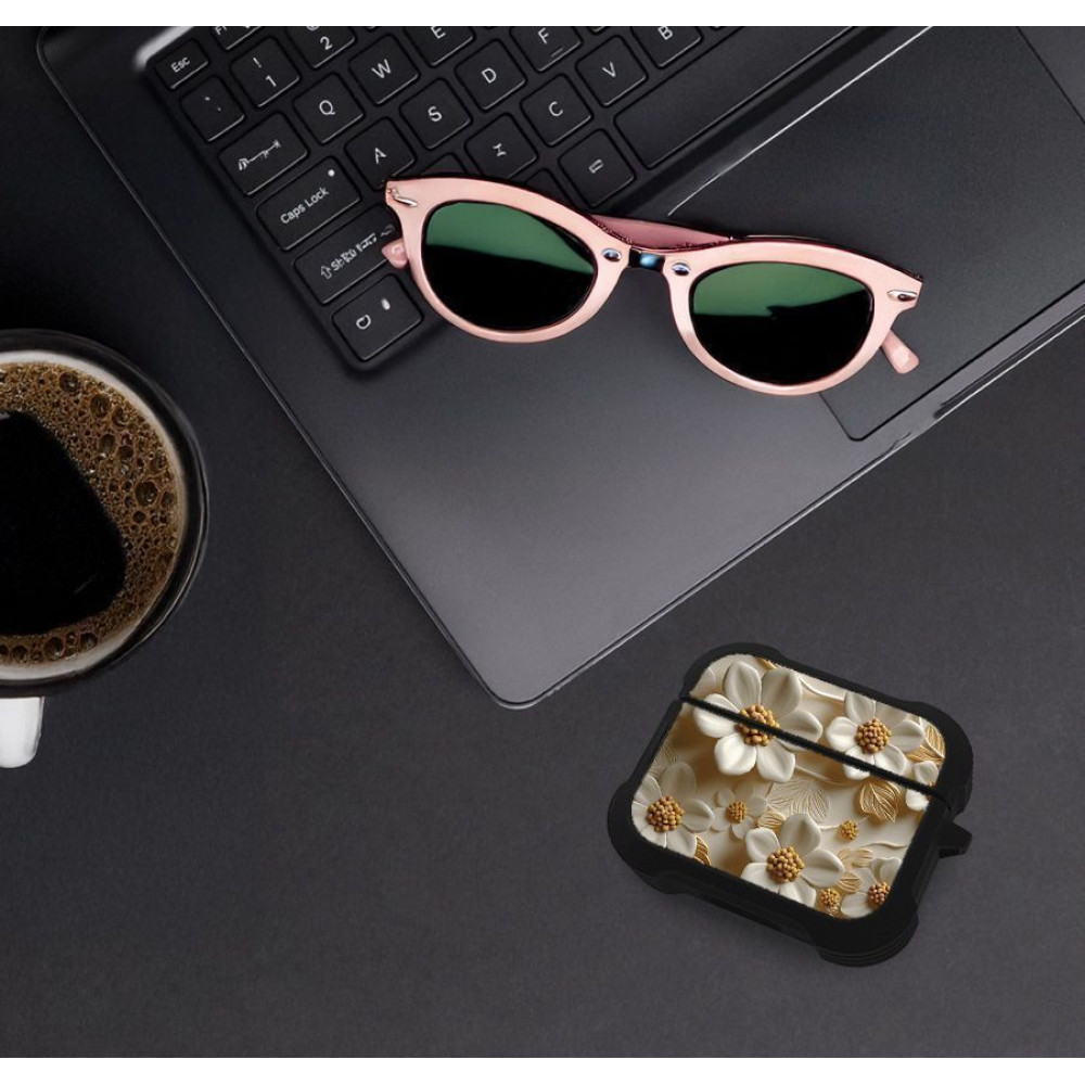 Θήκη Σιλικόνης Sonique 3D Flower Series για AirPods Pro / Pro 2 Λευκό