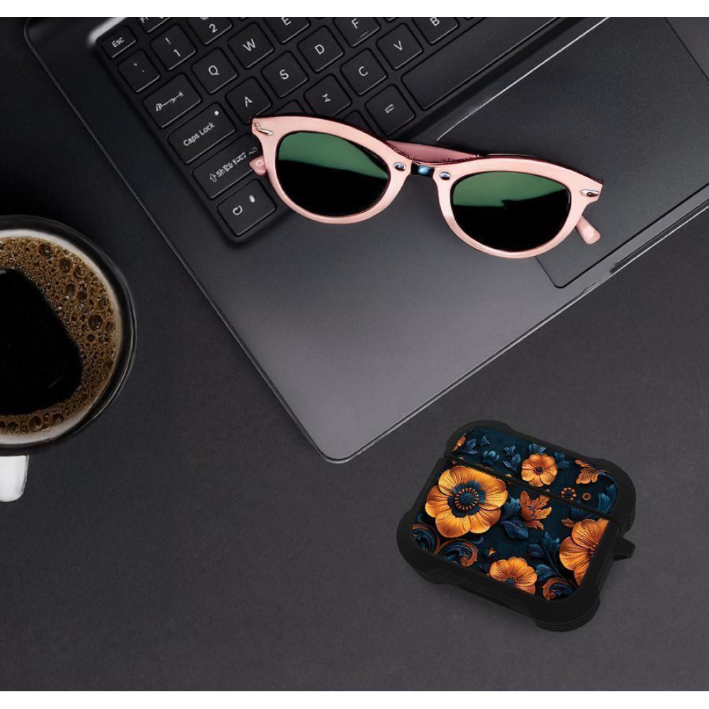 Θήκη Σιλικόνης Sonique 3D Flower Series για AirPods Pro / Pro 2 Πορτοκαλί 01