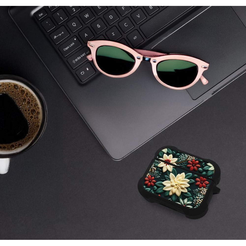 Θήκη Σιλικόνης Sonique 3D Flower Series για AirPods Pro / Pro 2 Πράσινο