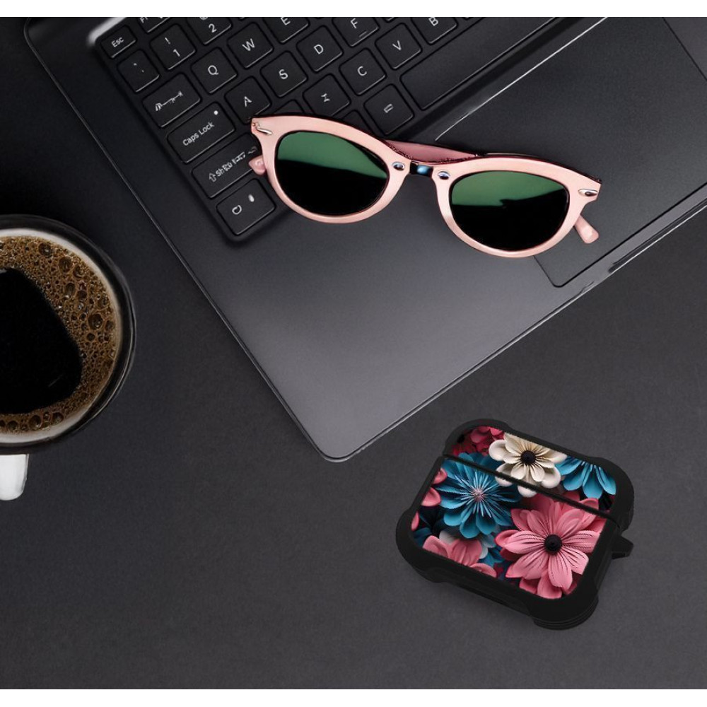 Θήκη Σιλικόνης Sonique 3D Flower Series για AirPods Pro / Pro 2 Ροζ 01