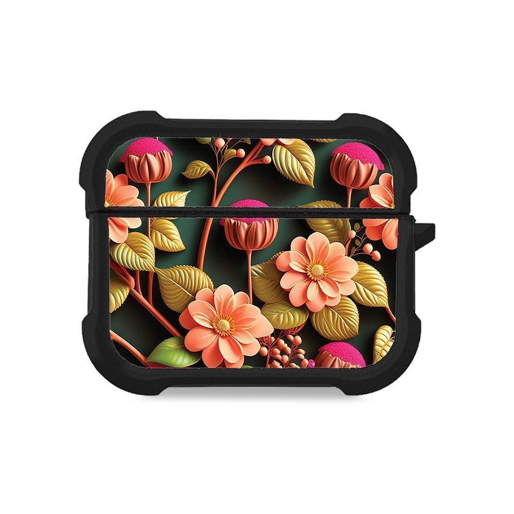 Θήκη Σιλικόνης Sonique 3D Flower Series για AirPods Pro / Pro 2 Σομόν