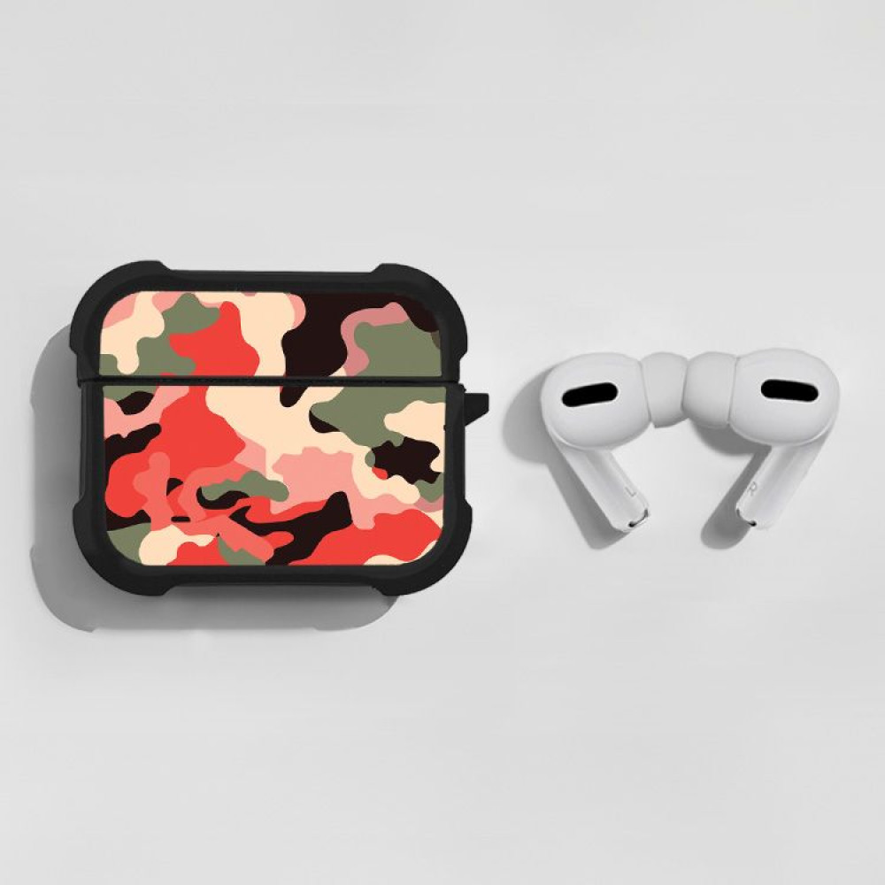 Θήκη Σιλικόνης Sonique Camouflage Army Series για AirPods Pro / Pro 2 Κόκκινο