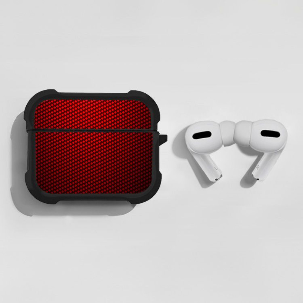 Θήκη Σιλικόνης Sonique Carbon Series για AirPods Pro / Pro 2 Κόκκινο