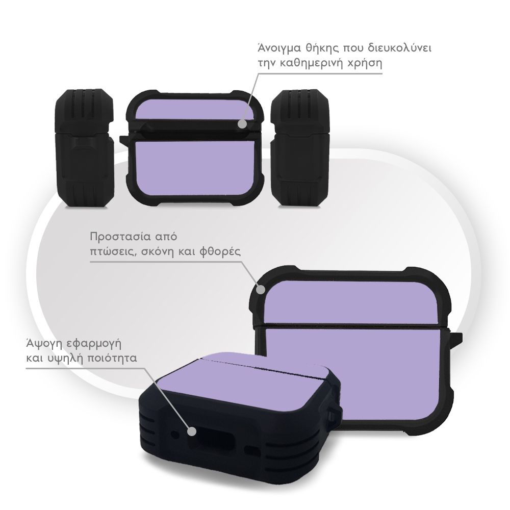 Θήκη Σιλικόνης Sonique ColorBloc Series για AirPods Pro / Pro 2 Βιολετί