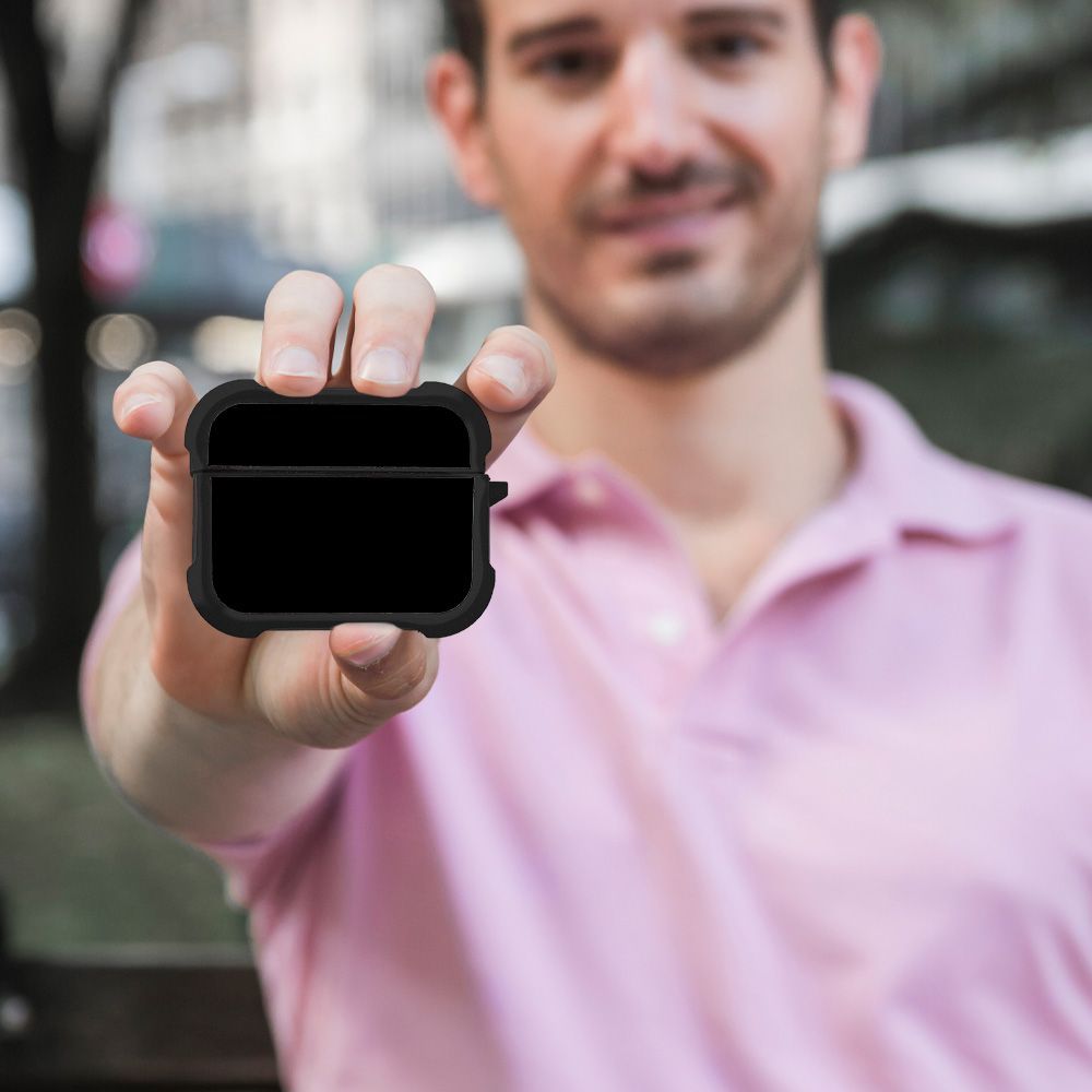 Θήκη Σιλικόνης Sonique ColorBloc Series για AirPods Pro / Pro 2 Μαύρο