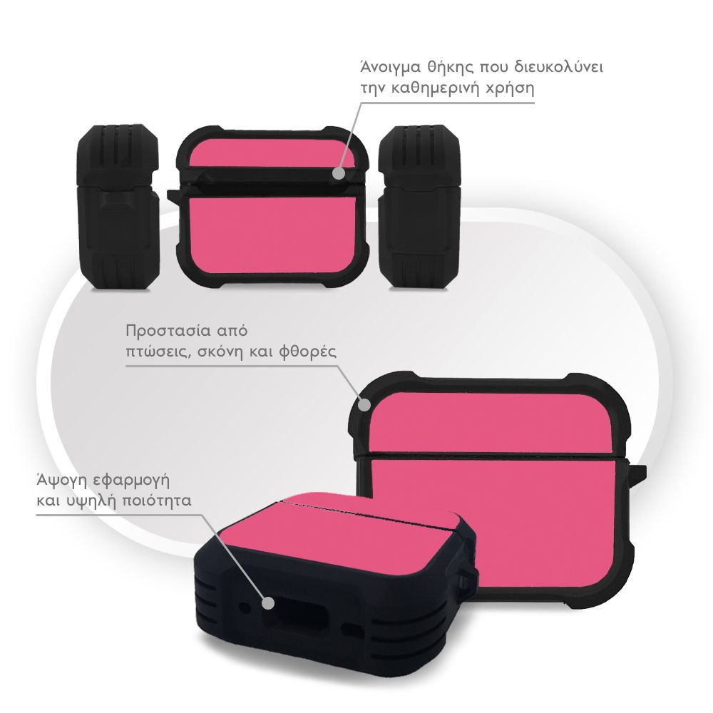 Θήκη Σιλικόνης Sonique ColorBloc Series για AirPods Pro / Pro 2 Ροζ
