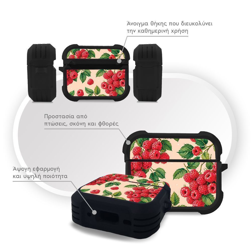Θήκη Σιλικόνης Sonique Fruit Series για AirPods Pro / Pro 2 Βατόμουρο