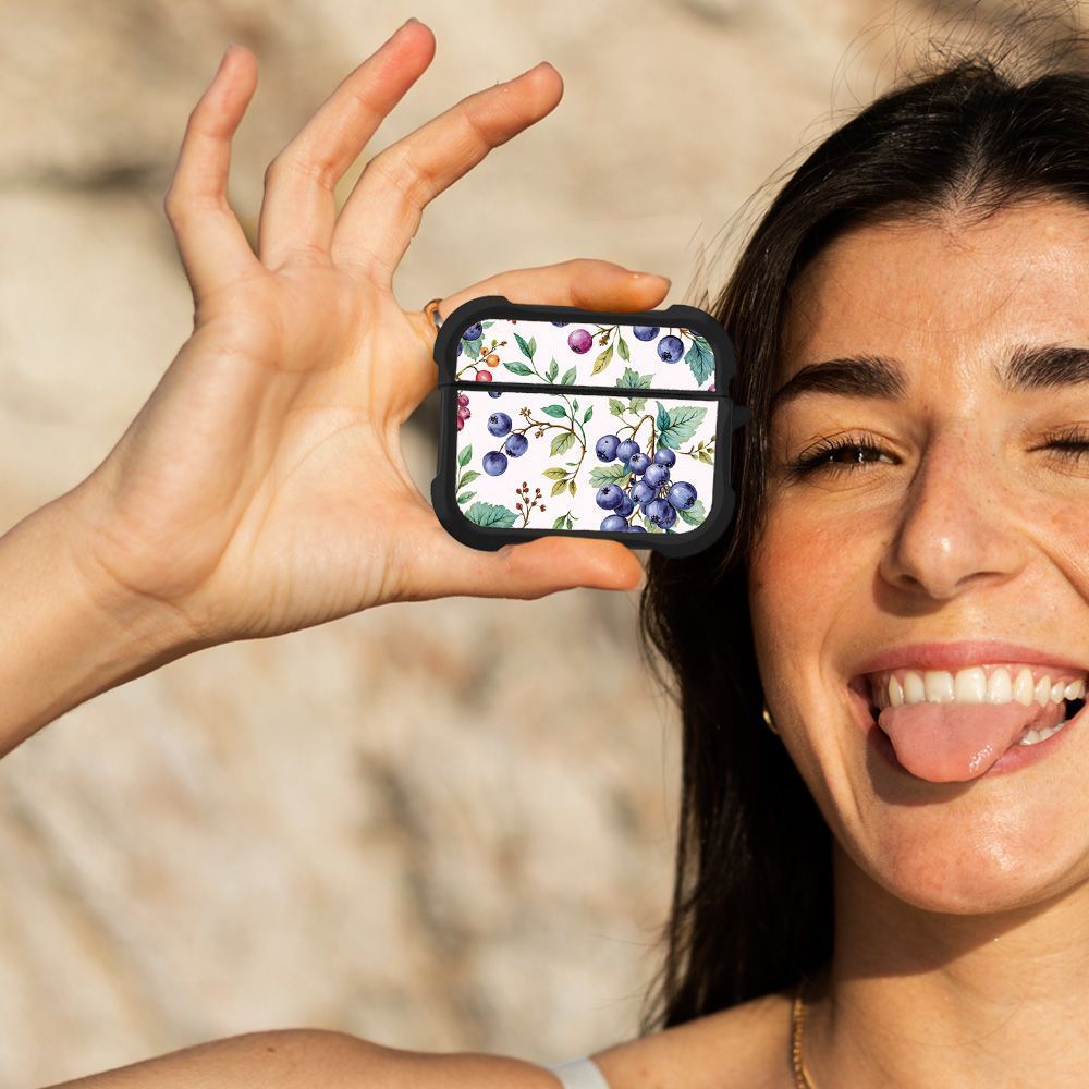 Θήκη Σιλικόνης Sonique Fruit Series για AirPods Pro / Pro 2 Μύρτιλο
