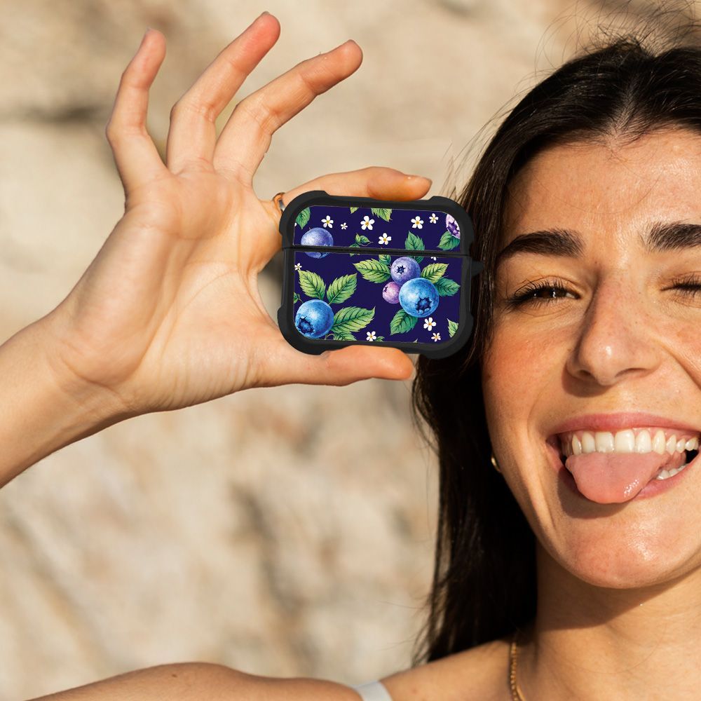 Θήκη Σιλικόνης Sonique Fruit Series για AirPods Pro / Pro 2 Μύρτιλο 01