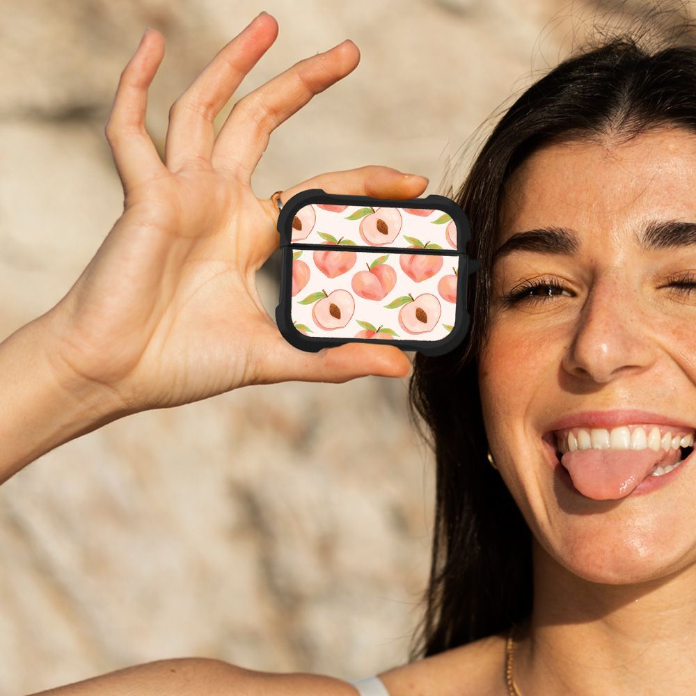 Θήκη Σιλικόνης Sonique Fruit Series για AirPods Pro / Pro 2 Ροδάκινο