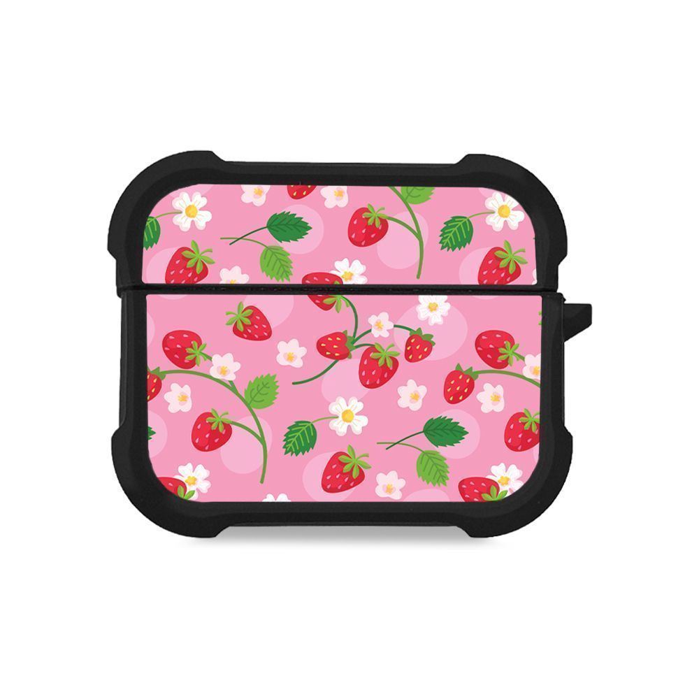 Θήκη Σιλικόνης Sonique Fruit Series για AirPods Pro / Pro 2 Φράουλα