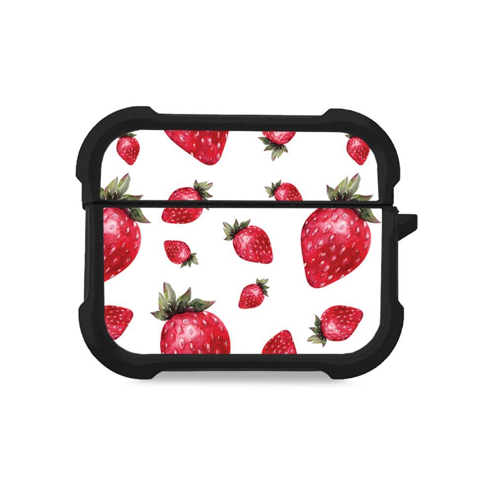 Θήκη Σιλικόνης Sonique Fruit Series για AirPods Pro / Pro 2 Φράουλα 01