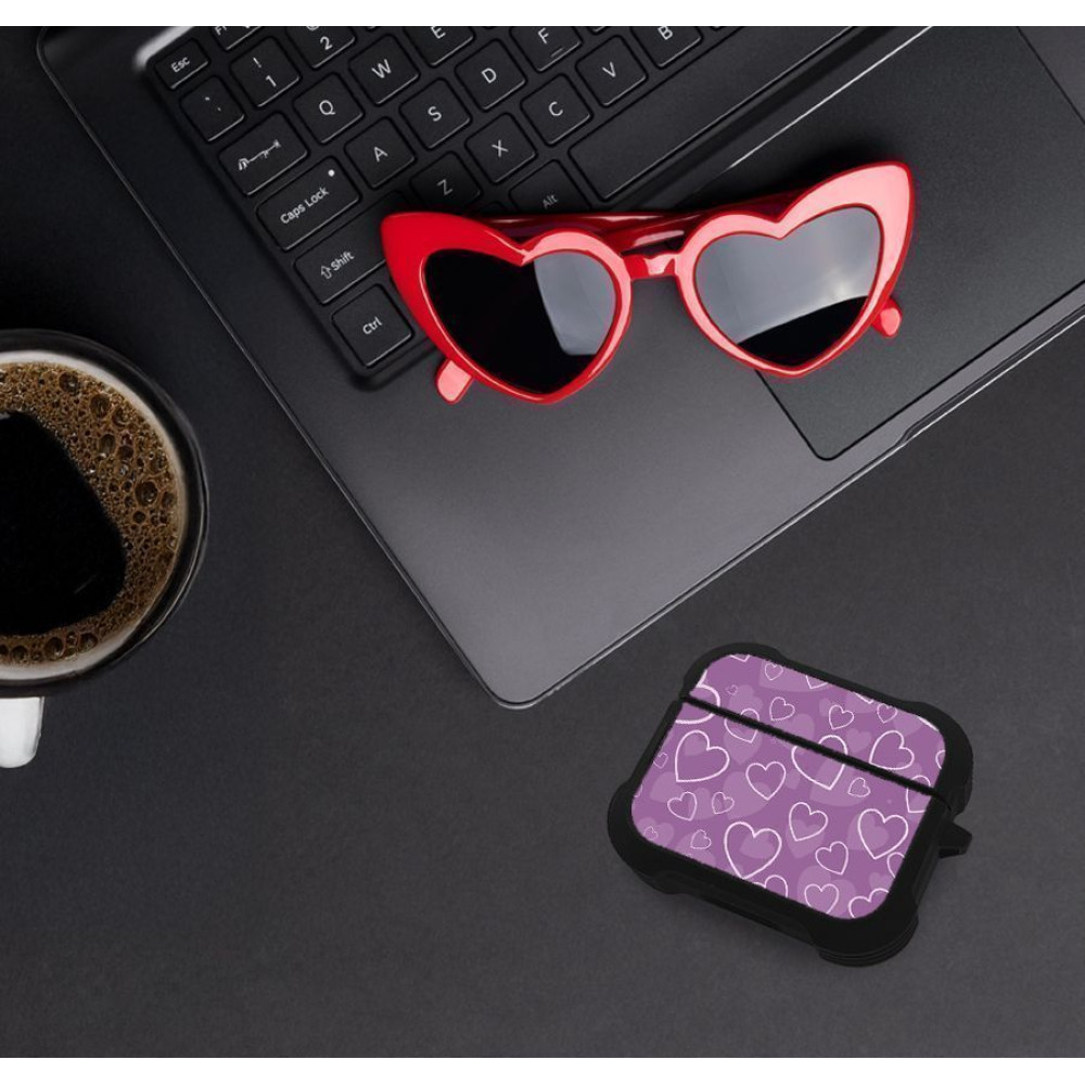 Θήκη Σιλικόνης Sonique Heart Series για AirPods Pro / Pro 2 Βιολετί
