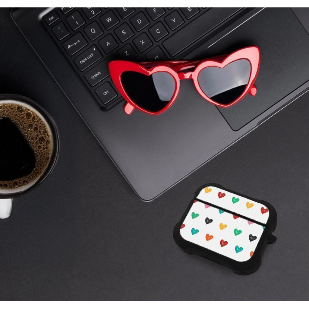 Θήκη Σιλικόνης Sonique Heart Series για AirPods Pro / Pro 2 Λευκό 02