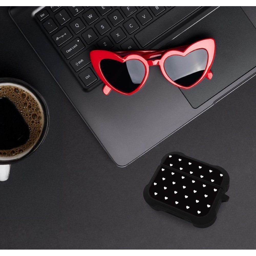 Θήκη Σιλικόνης Sonique Heart Series για AirPods Pro / Pro 2 Μαύρο 02