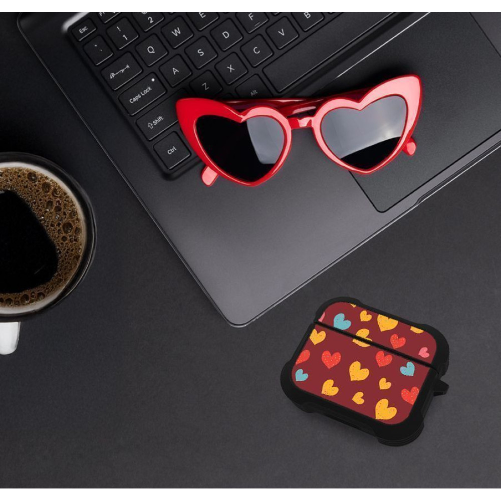 Θήκη Σιλικόνης Sonique Heart Series για AirPods Pro / Pro 2 Μπορντώ