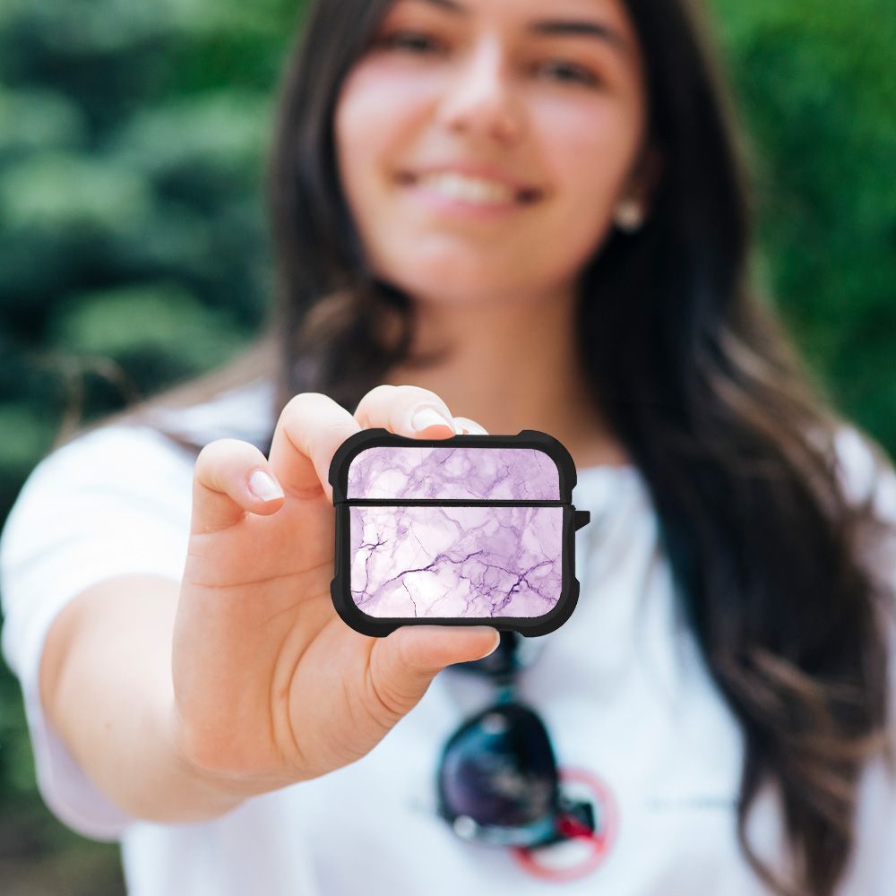 Θήκη Σιλικόνης Sonique Marble Series για AirPods Pro / Pro 2 Βιολετί