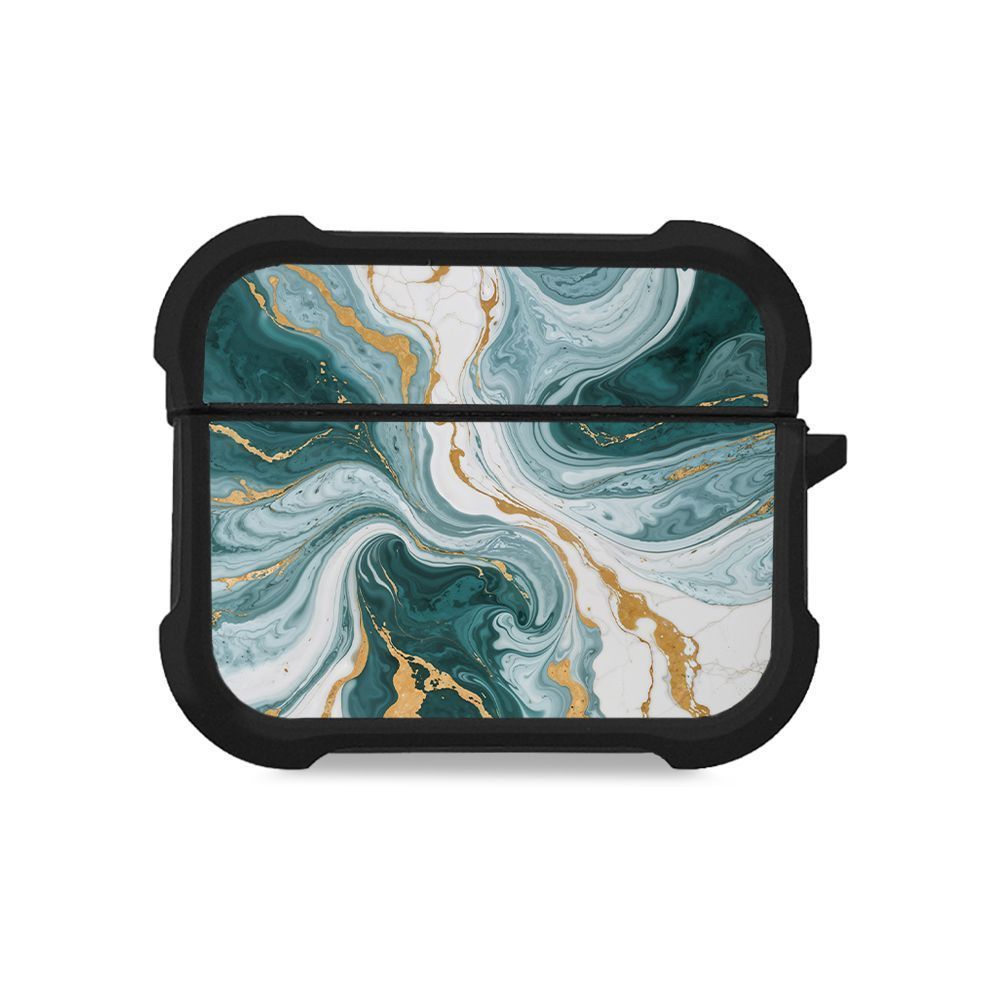 Θήκη Σιλικόνης Sonique Marble Series για AirPods Pro / Pro 2 Πράσινο 01