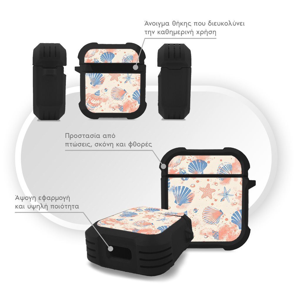 Θήκη Σιλικόνης Sonique Ocean Series για AirPods 1/2 Κοχύλια