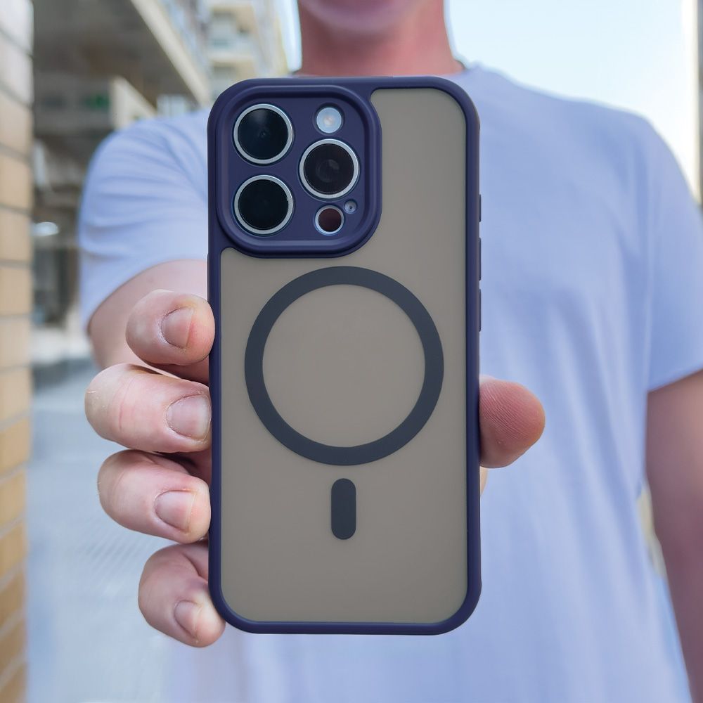 Θήκη Magnetic MagMatte Lens Sonique Samsung Galaxy S24 Plus Μπλε Σκούρο