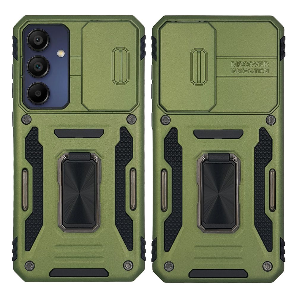 Θήκη Ring Armor CamShield Sonique για Samsung Galaxy A15 4G / Galaxy A15 5G Χακί